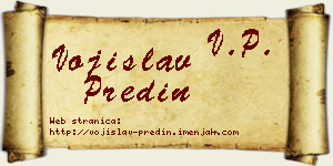 Vojislav Predin vizit kartica